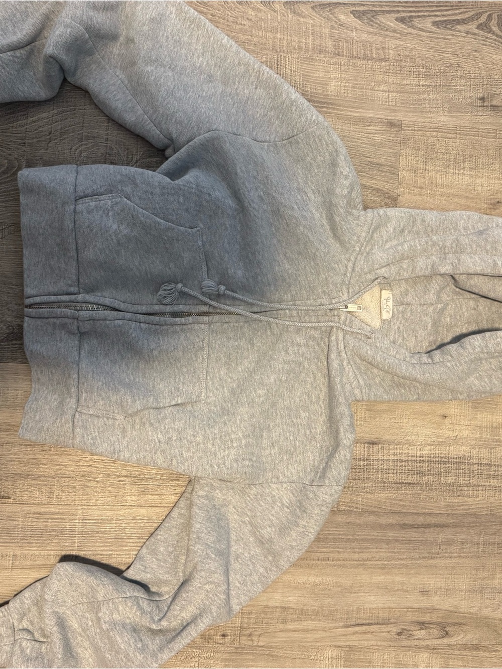 Brandy Melville Heather Gray Zip Hoodie